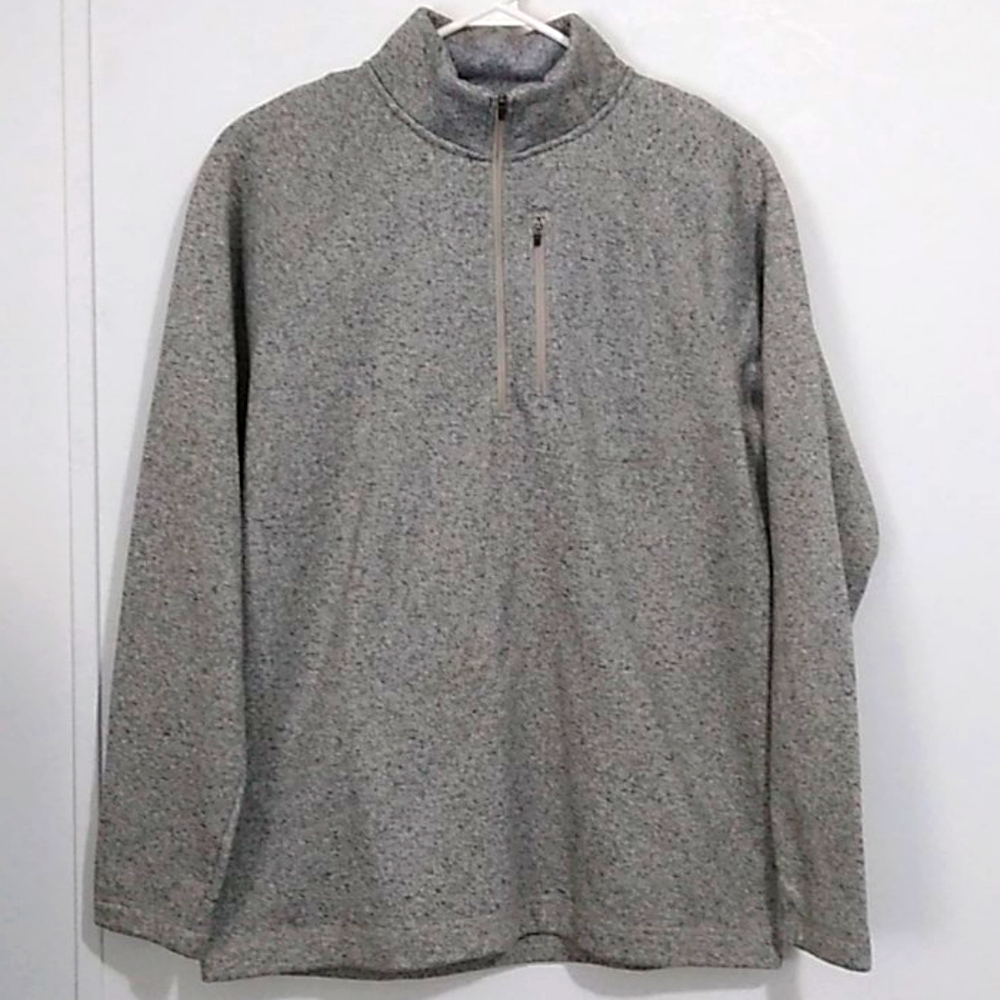 Cabela's 1/4 Zip Heavy Pullover Gray Large
